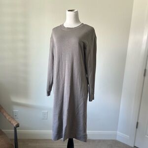 Zara Grey Long Sleeve Crewneck Sweater Dress Size Small